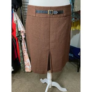 Ann Taylor Loft size 10 women wool blend midi skirt 0732